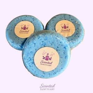 cool water essential oil shower fizzers handmade by scented sanctuary tasmania